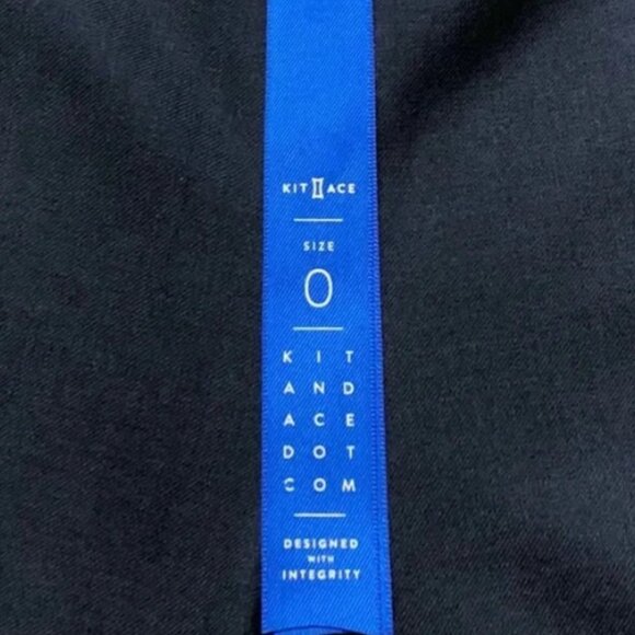 Kit And Ace Go To Trousers Dark Navy Blue Size 0 Wool Dress Pants - Picture 10 of 13